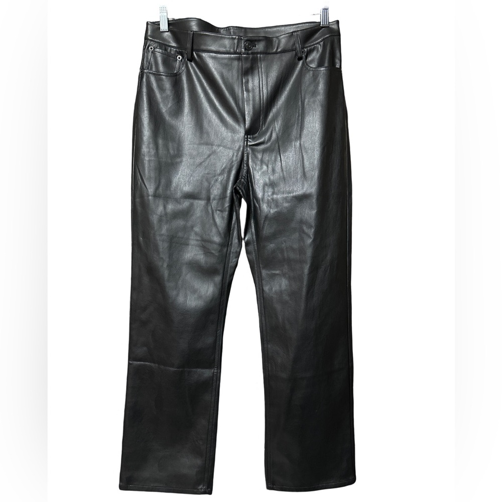 NWOT Modern Citizen Vegan Leather Straight Leg Pants, size Large